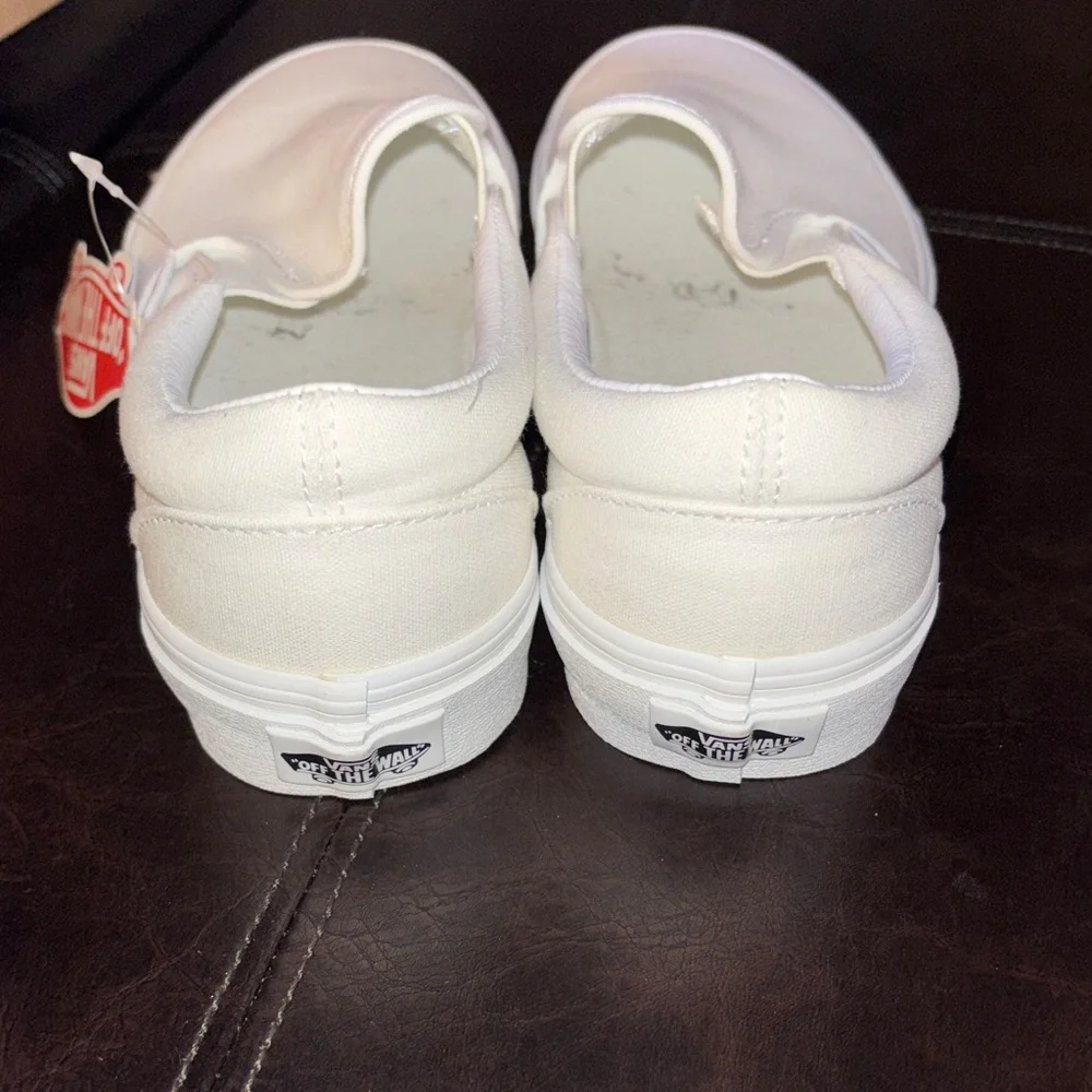 Vans White Slip-On Sneakers - Picture 4 of 8